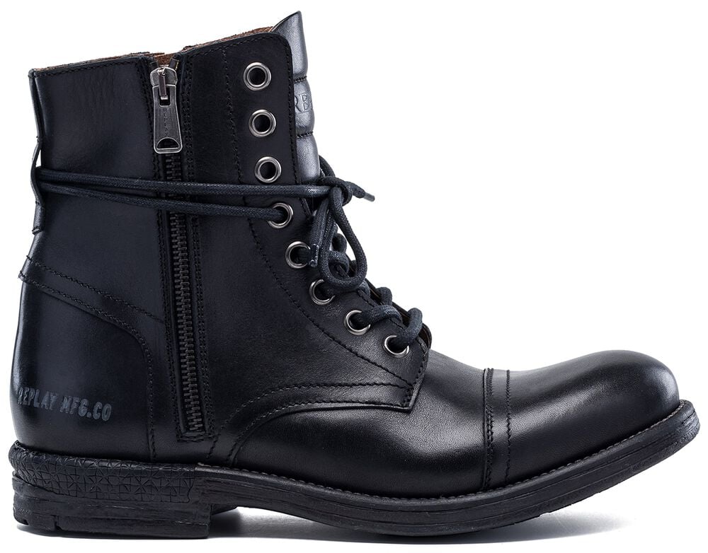 Black Boots Replay Footwear Boot EMP