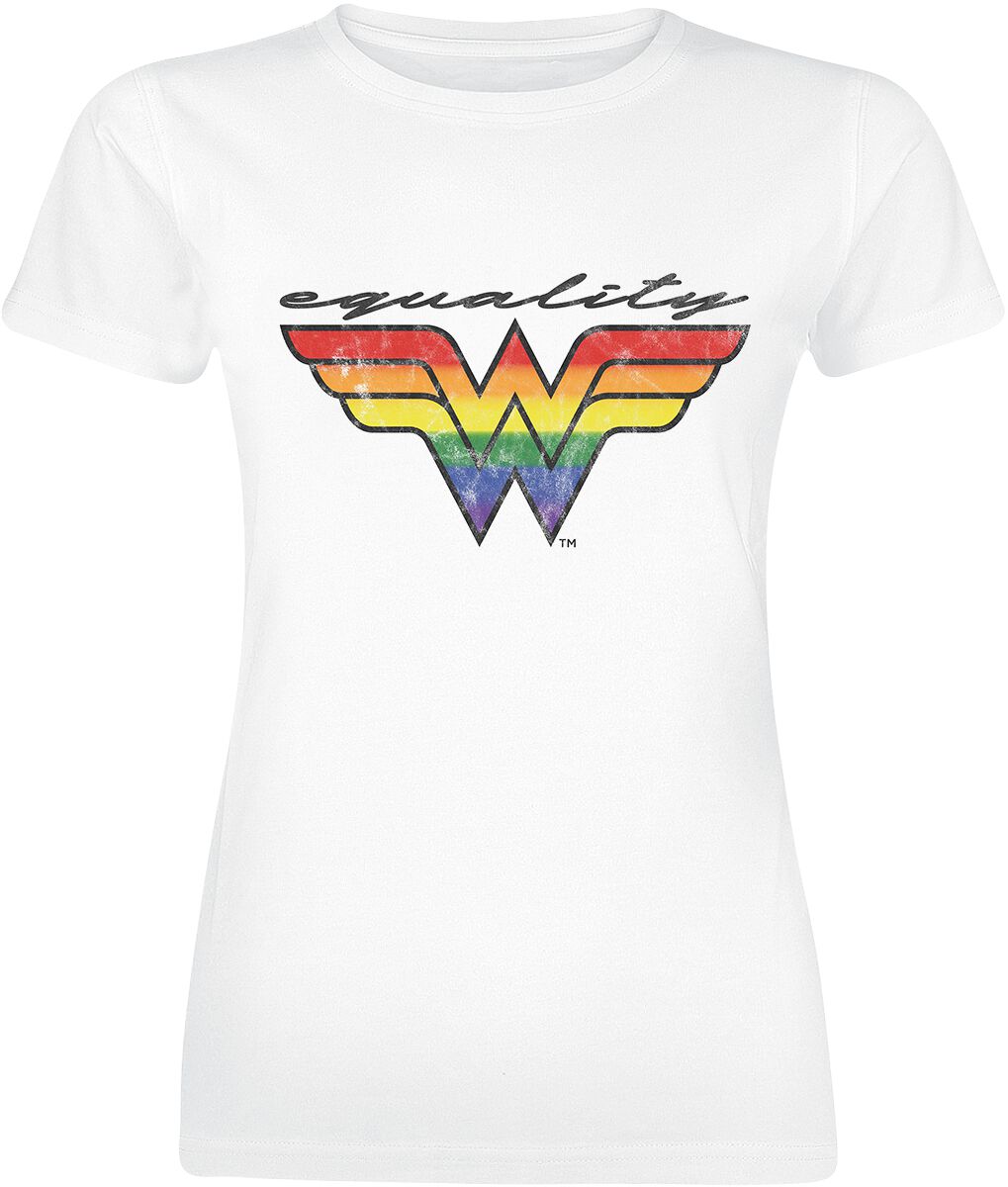 Wonder Woman Rainbow T-Shirt weiß Wonder Woman Rainbow T-Shirt weiß