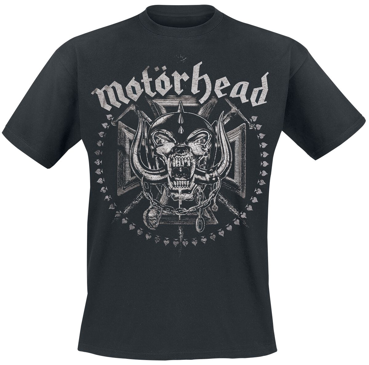 Levně Motörhead Iron Cross Swords Tričko černá