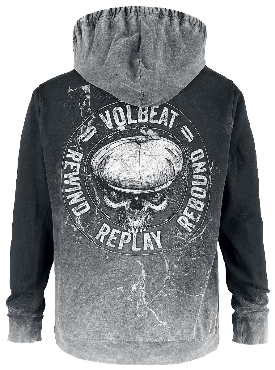 Volbeat Rewind, replay, rebound Kapuzenpullover grau