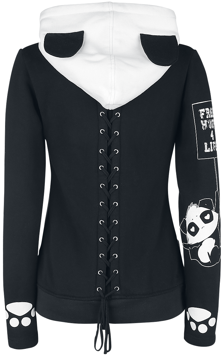5081944472301 - KP Lost Hood Kapuzenjacke schwarz weiß in L 5081944472301 - KP Lost Hood Kapuzenjacke schwarz weiß in L