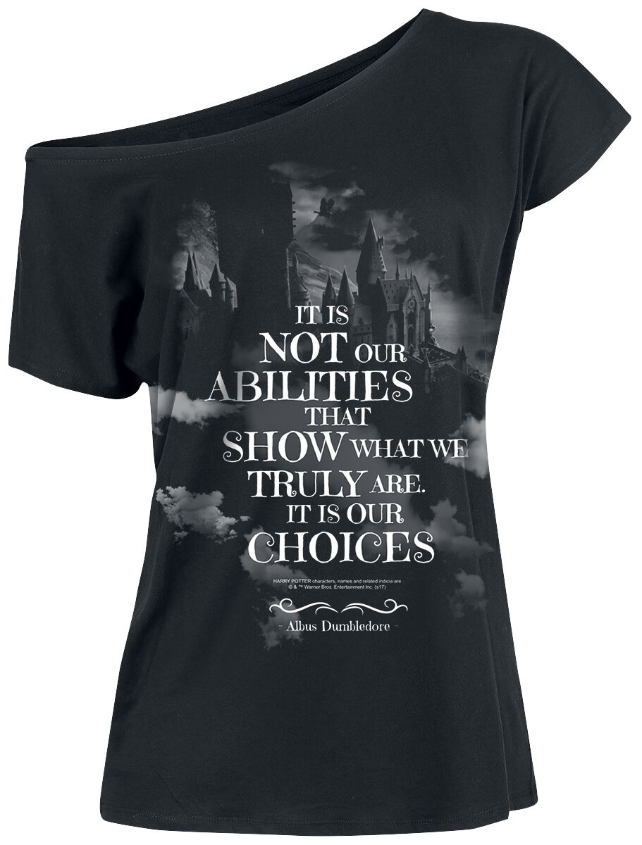 Harry Potter T-Shirt - Choices - S bis 5XL - für Damen - Größe XL - schwarz  - Lizenzierter Fanartikel