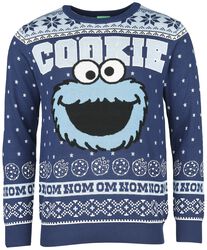 Cookie Monster, Sesamstraße, Weihnachtspullover