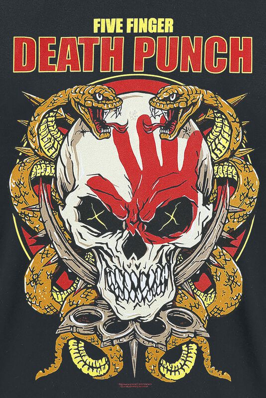 Band Merch Bekleidung Skull Snakes Hell To Pay | Five Finger Death Punch T-Shirt