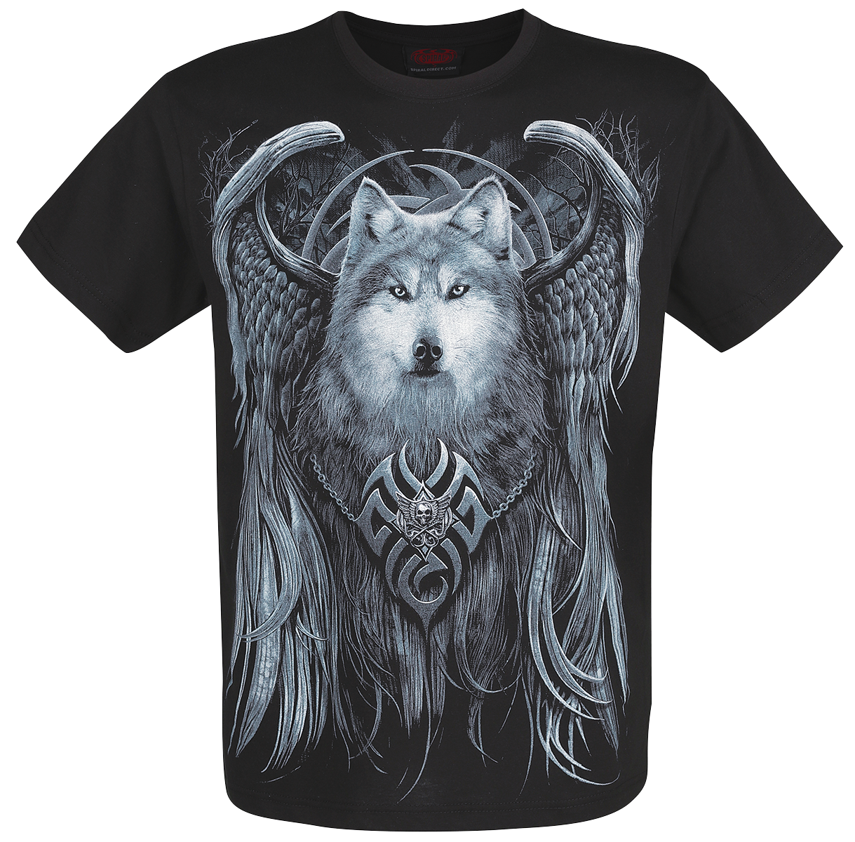 Spiral - Wolf Spirit - T-Shirt - schwarz