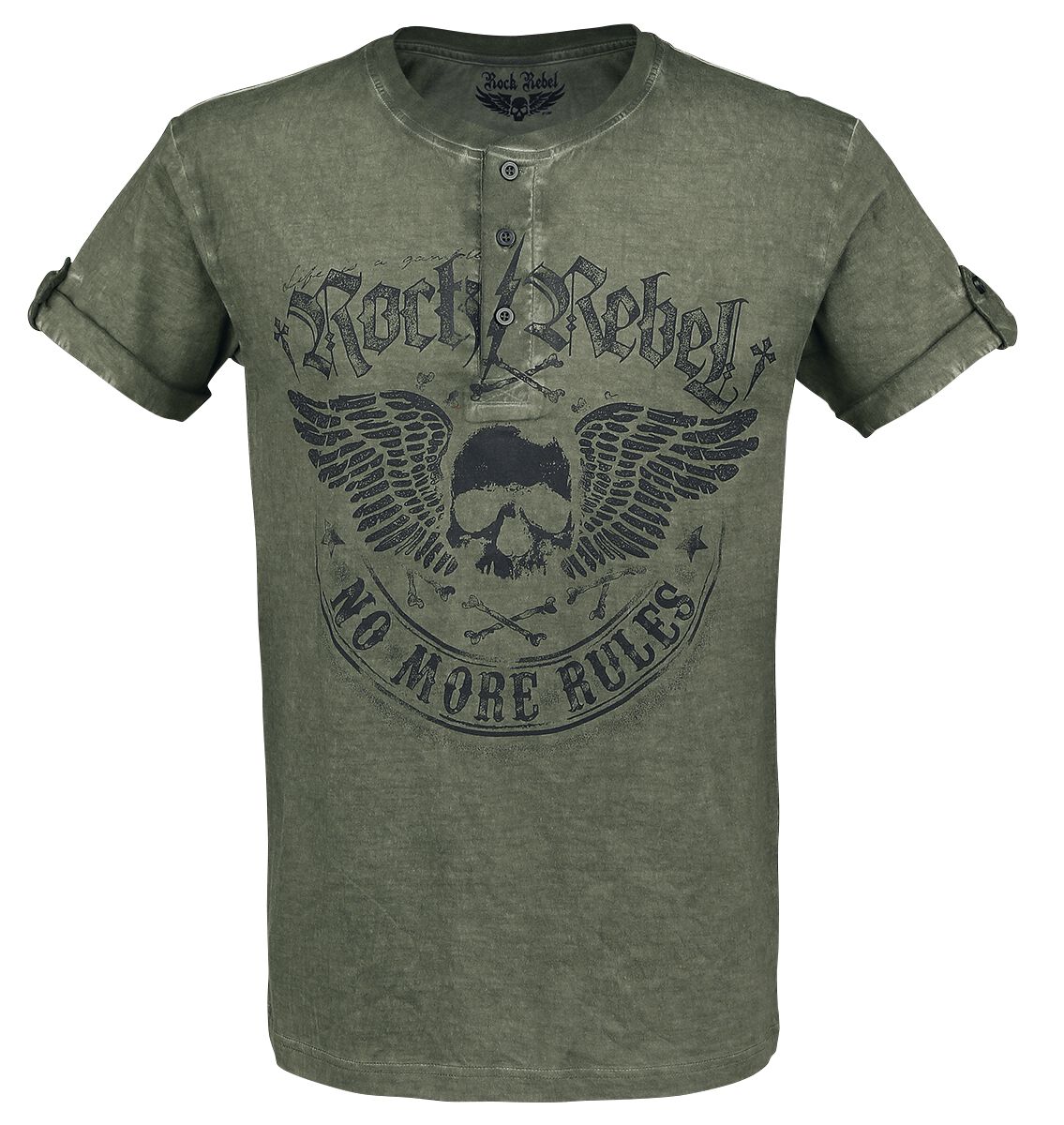 Rock Rebel by EMP - Rock T-Shirt - Back For More - S bis 5XL - für Männer - Größe 5XL - oliv