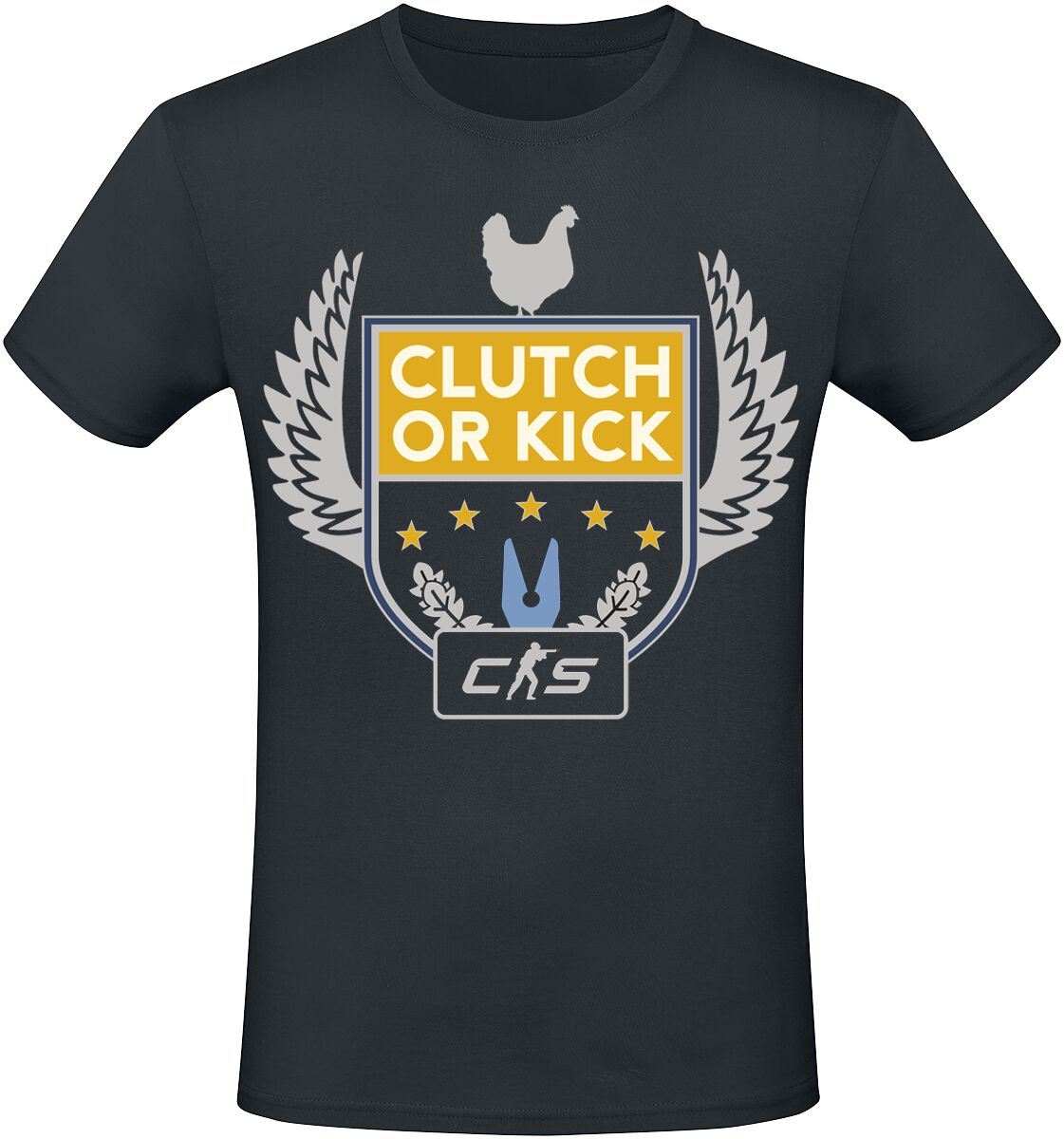 Image of T-Shirt Gaming di Counter-Strike - 2 - Clutch or Kick - S a XXL - Uomo - nero