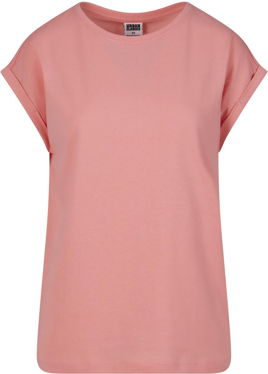 Levně Urban Classics Ladies Extended Shoulder Tee Tričko světle růžová