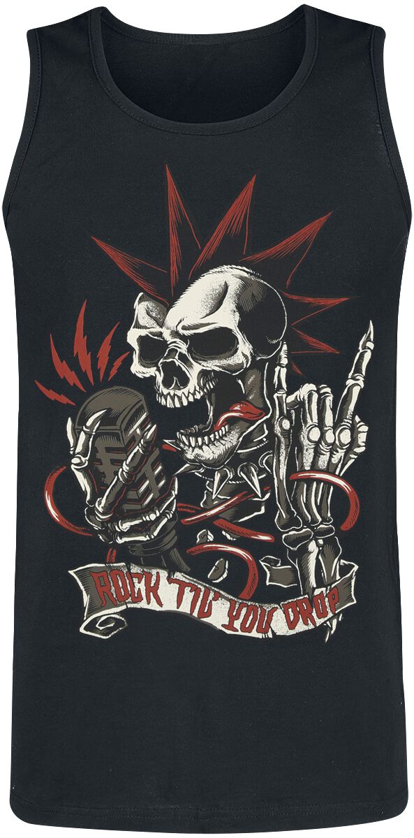 Rockabilly Tank-Top - Rock Drop - S bis 4XL - für Männer - Größe S - schwarz - Männer - male