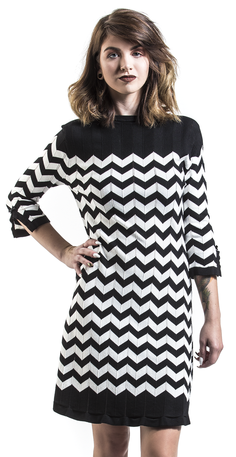 Dancing Days Rockabilly Mini Dress - Vanilla Dress - for Women - black-white