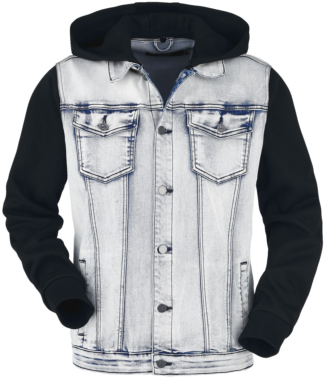 Black Premium by EMP Übergangsjacke - Jeansjacke mit Kapuze - S bis 5XL - für Männer - Größe XL - blau/schwarz