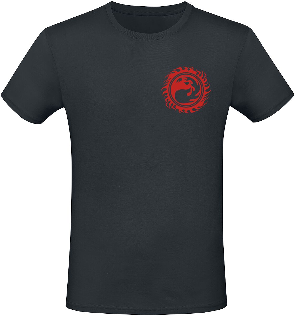 Magic: The Gathering Red Mana T-Shirt schwarz in XL
