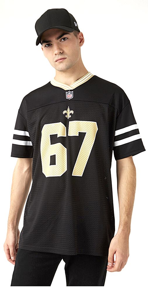 New Era - NFL T-Shirt - New Orleans Saints Oversized Tee - S bis XXL - für Männer - Größe XL - schwarz