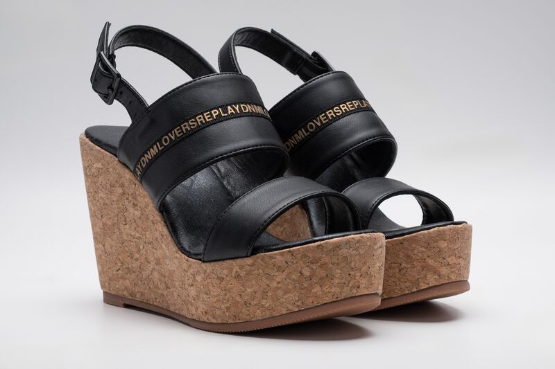 Levně Replay Footwear ASIA DOUBLE Vysoké podpatky černá