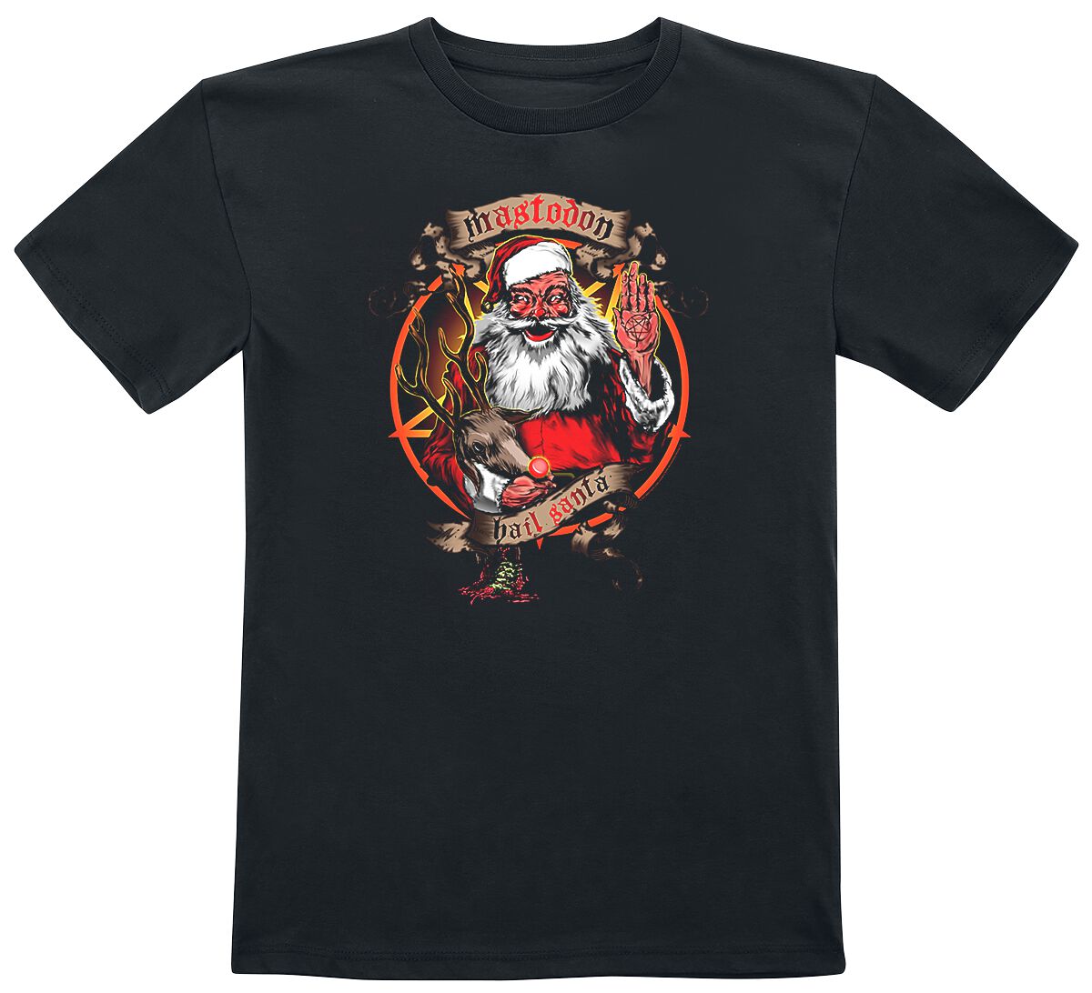 T-shirt de Mastodon - Kids - Hail Santa - 122/128 - pour filles & garçonse - noir