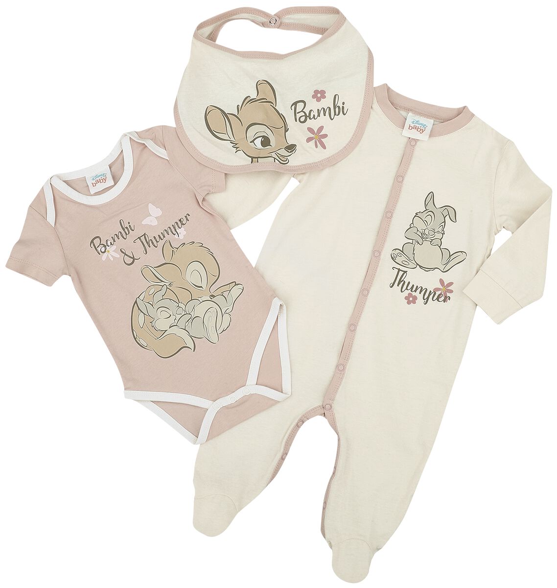 Bambi - Disney Set - Kids - Bambi - 56 bis 74 - für Mädchen - Größe 74 - multicolor  - EMP exklusives Merchandise!