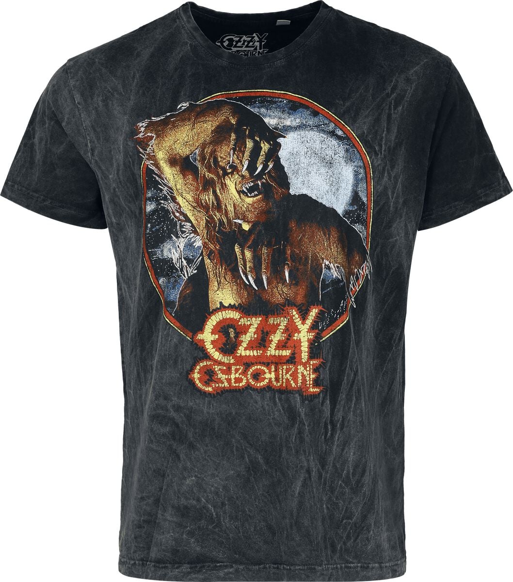 Ozzy Osbourne Logo Bark T-Shirt anthrazit in L 18397-Ozzy Osbourne