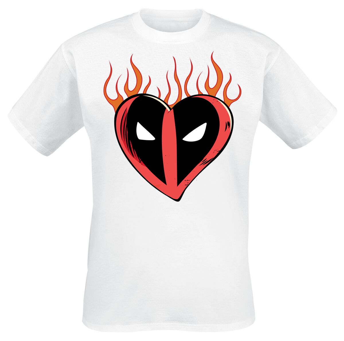 5052777857412 - Flaming Heart Logo T-Shirt weiß in L