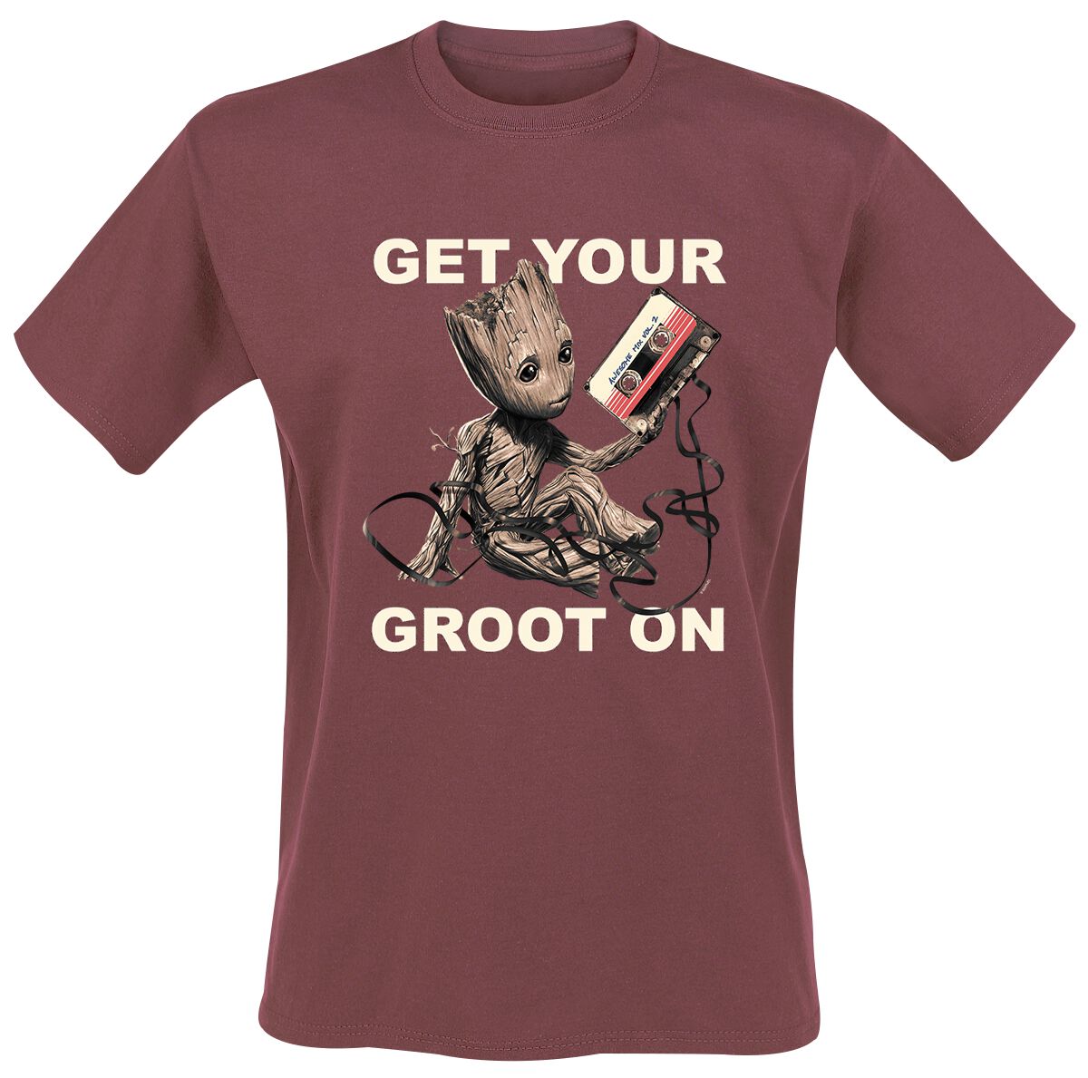 Guardians Of The Galaxy - Marvel T-Shirt - Vol. 2 - Get your Groot on - XL - für Männer - Größe XL - rot  - Lizenzierter Fanartikel