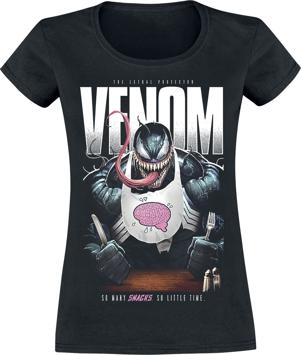 Levně Venom (Marvel) So Many Snacks Dámské tričko černá