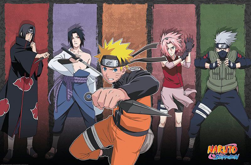 Naruto Shippuden - Naruto & Allies Poster multicolor