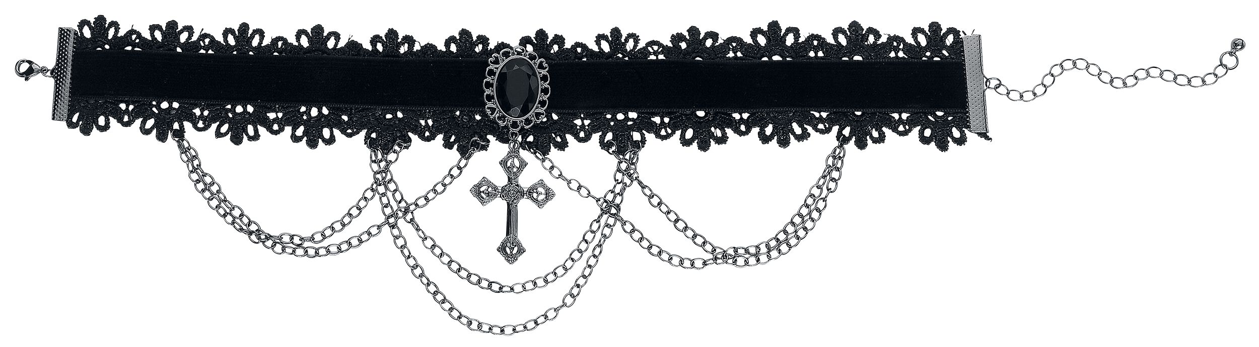Serre-cou Gothic de Gothicana by EMP - Cross - pour Femme - noir