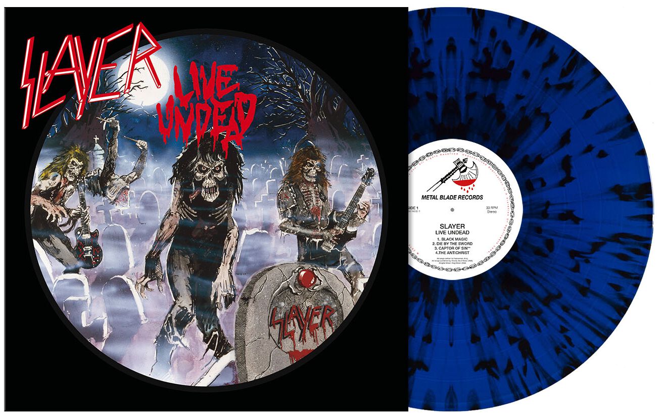 Image of Slayer Live Undead LP splattered