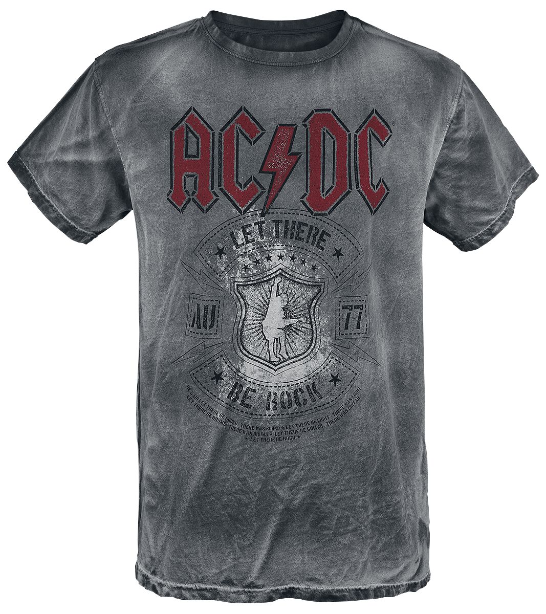 Levně AC/DC Let There Be Rock Tričko šedá