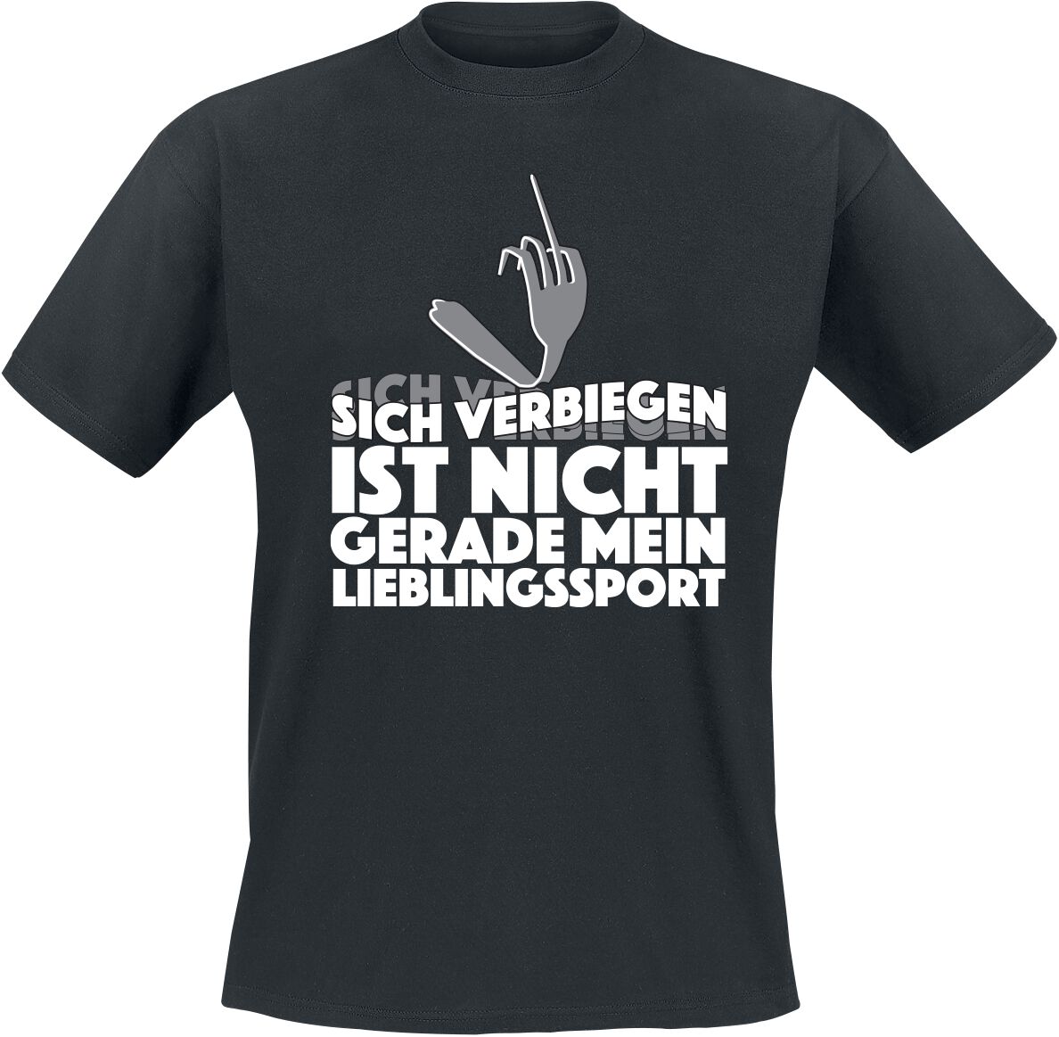 Sprüche Sich verbiegen T-Shirt schwarz Sprüche Sich verbiegen T-Shirt schwarz