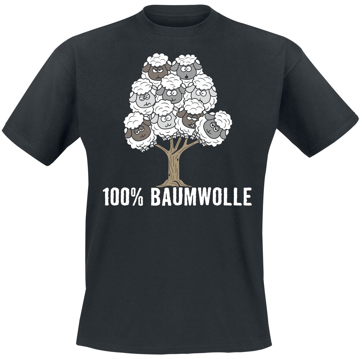 Tierisch T-Shirt - 100% Baumwolle - L bis 4XL - für Männer - Größe XXL - schwarz