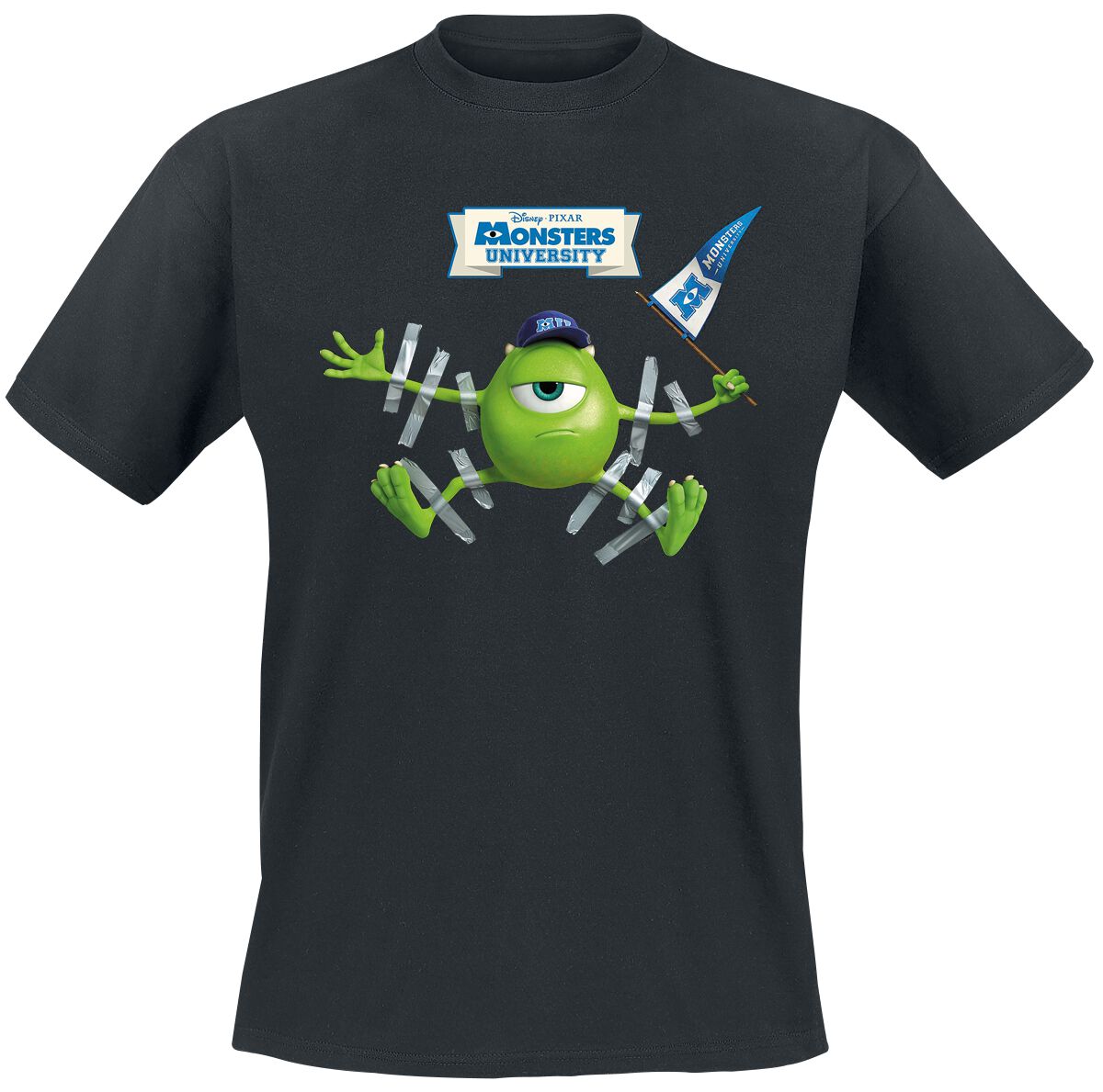 Monsters At Work Monster University Taped Mike T-Shirt black