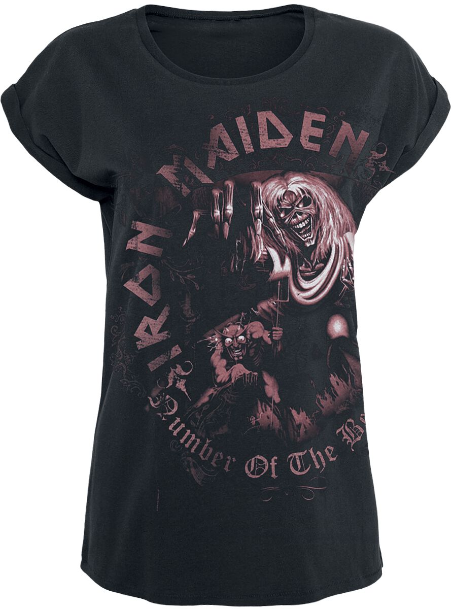 Number Of The Beast T-Shirt schwarz/used look von Iron Maiden