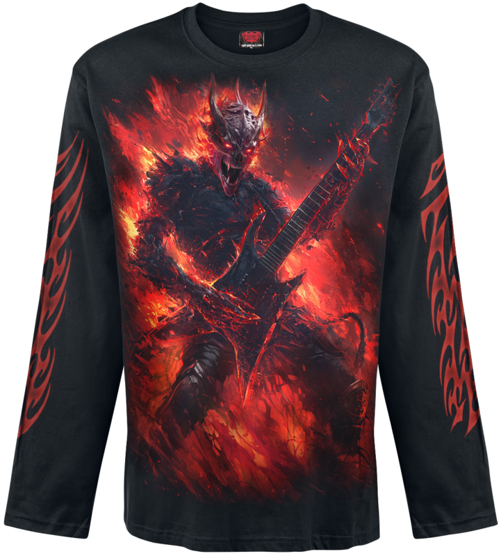 Spiral  Long-sleeve Shirt - Riff Burner - Long-sleeved Top - for Men - black
