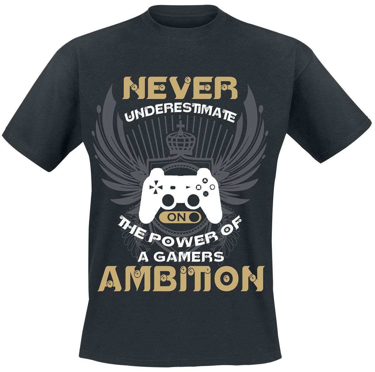 Funshirt Never Underestimate The Power of a Gamers Ambition T-Shirt schwarz Funshirt Never Underestimate The Power of a Gamers Ambition T-Shirt schwarz