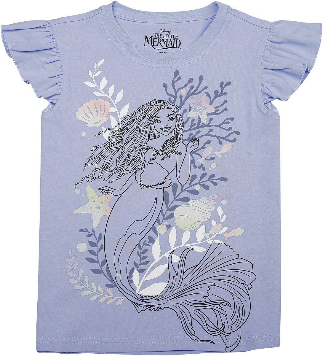 T-shirt Disney de La Petite Sirène - Ariel - 98 à 134/140 - pour filles - lilas