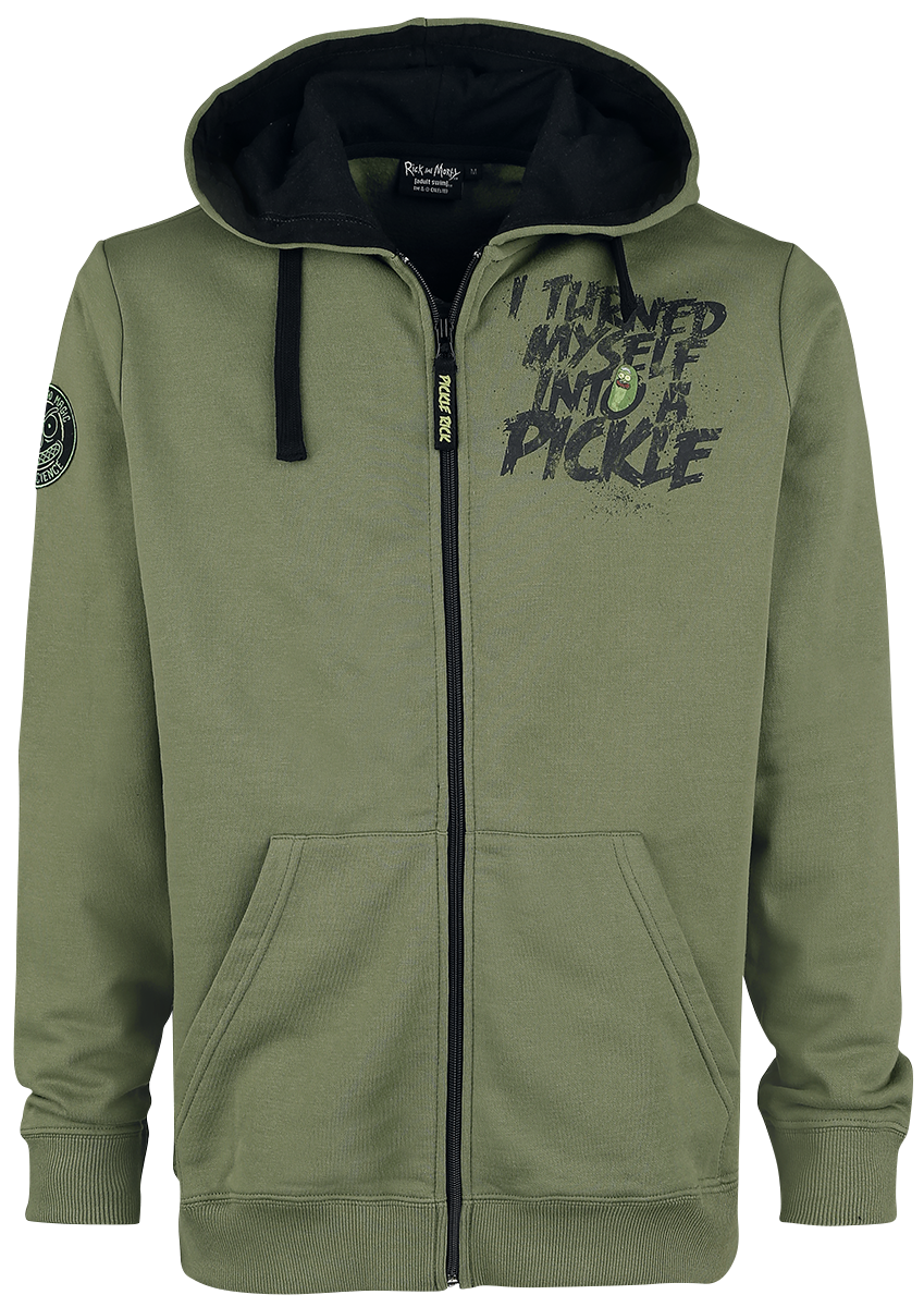 Rick And Morty - Pickle Rick - Hooded zip - olive image