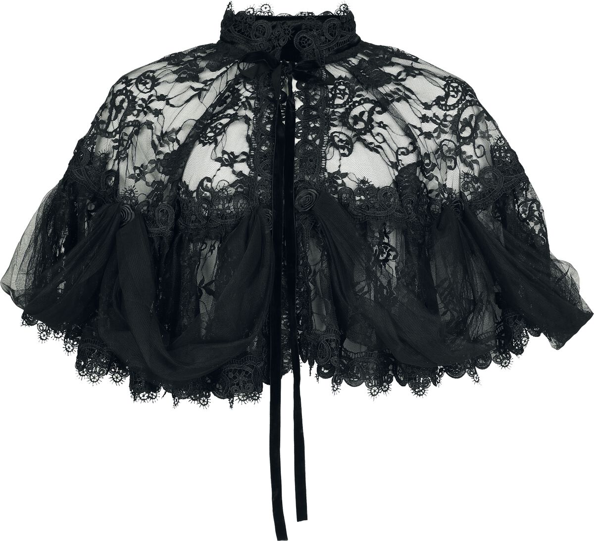 Sinister Gothic - Gothic Cape - Gothic Cape  - für Damen - Größe  schwarz