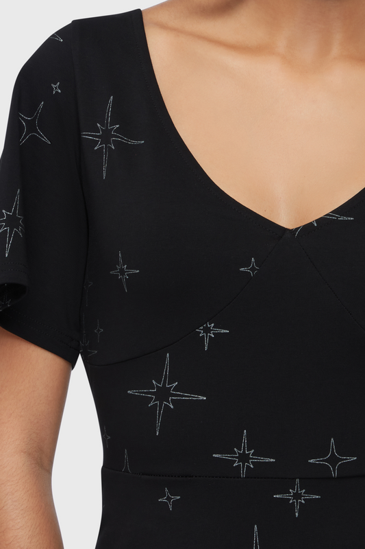 Thumbnail - Killstar Beneath The Eclipse - Etheral Night Midi Dress Mittellanges Kleid schwarz in XXL