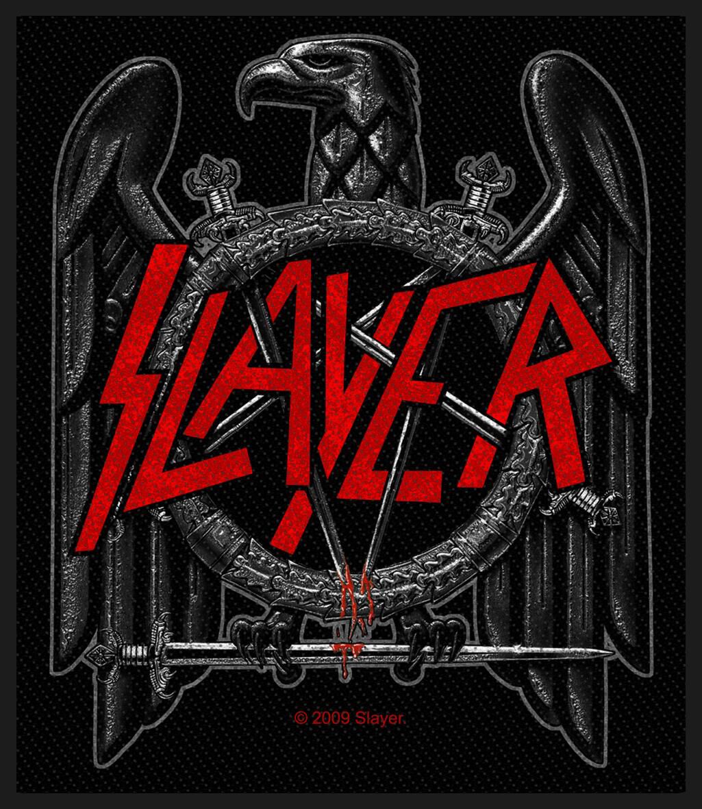 Levně Slayer Black Eagle nášivka Černá / šedá / červená