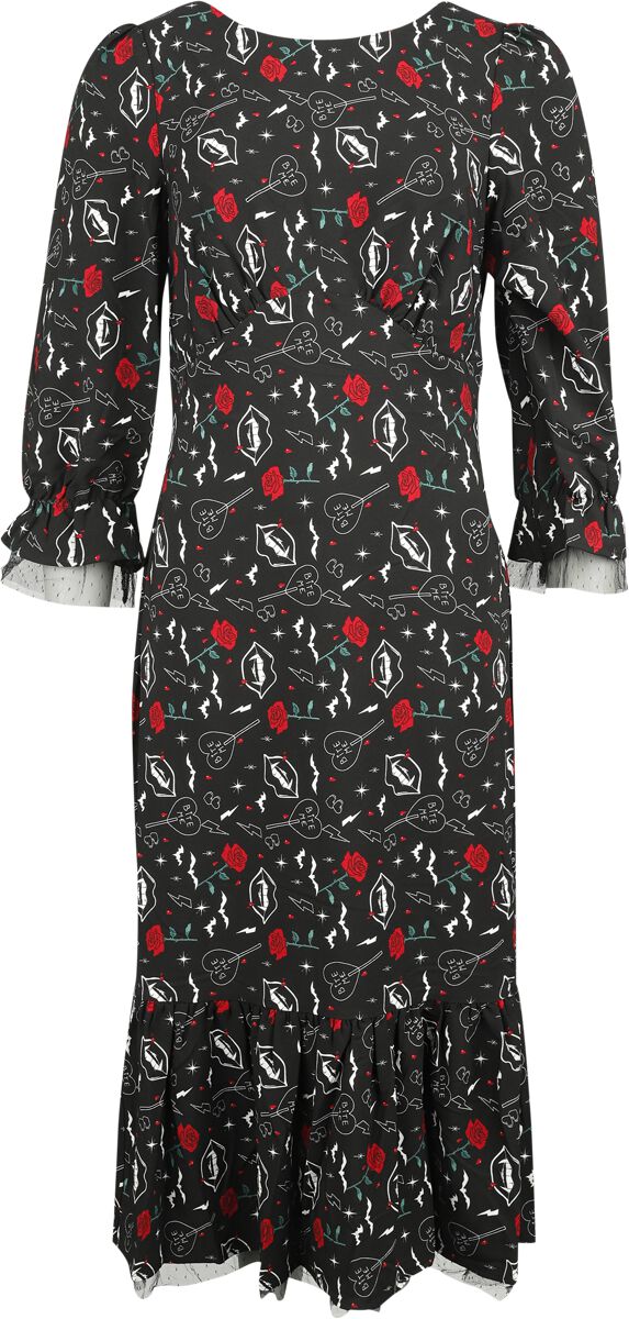 Levně Hell Bunny Maxi šaty Lilth Šaty vícebarevný