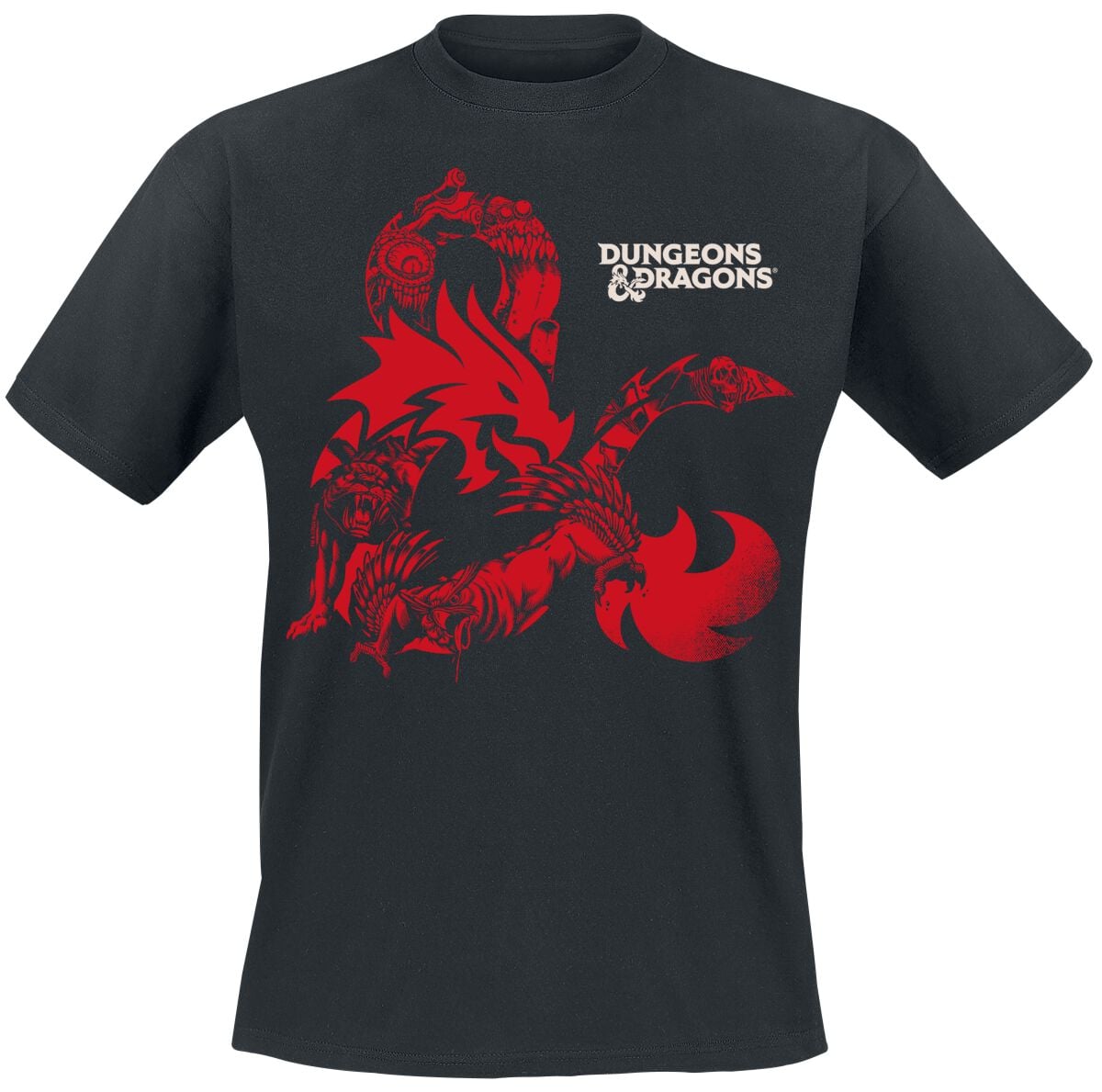 Dungeons and Dragons - Gaming T-Shirt - Monsters - S bis XXL - für Männer - Größe XXL - schwarz
