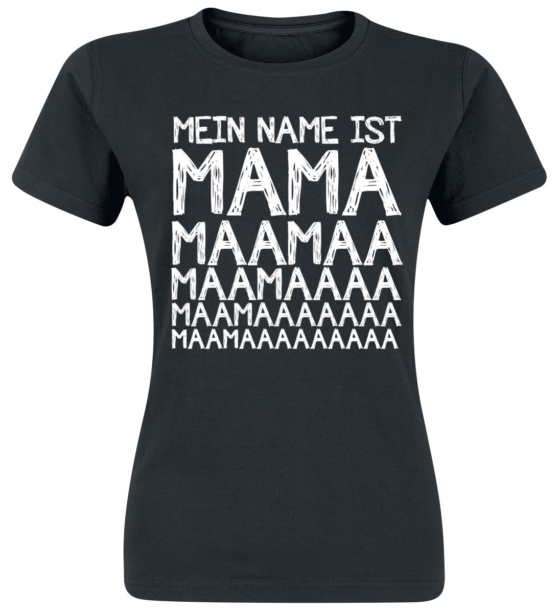 Familie & Freunde Familie und Freunde - Mein Name ist Mama T-Shirt schwarz in L