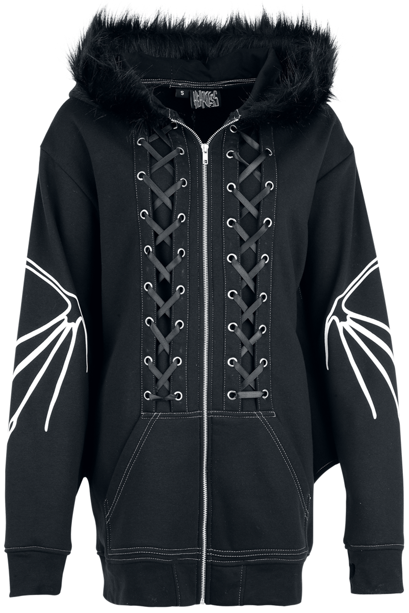 🏷️ Sweat-shirt zippé à capuche  de Vixxsin - Anatomie Chauve-Souris - Veste à Capuche - pour Femme