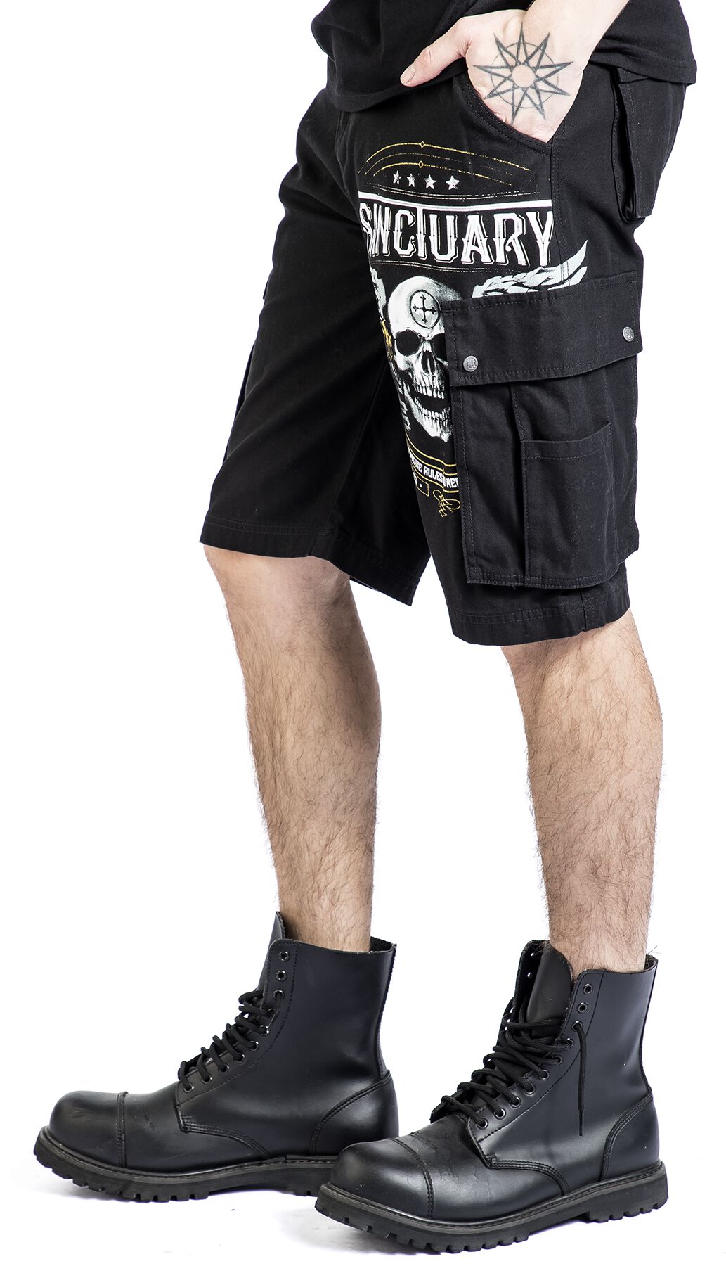 Shorts with Skull Buttons | Rock Rebel by EMP Short | EMP 