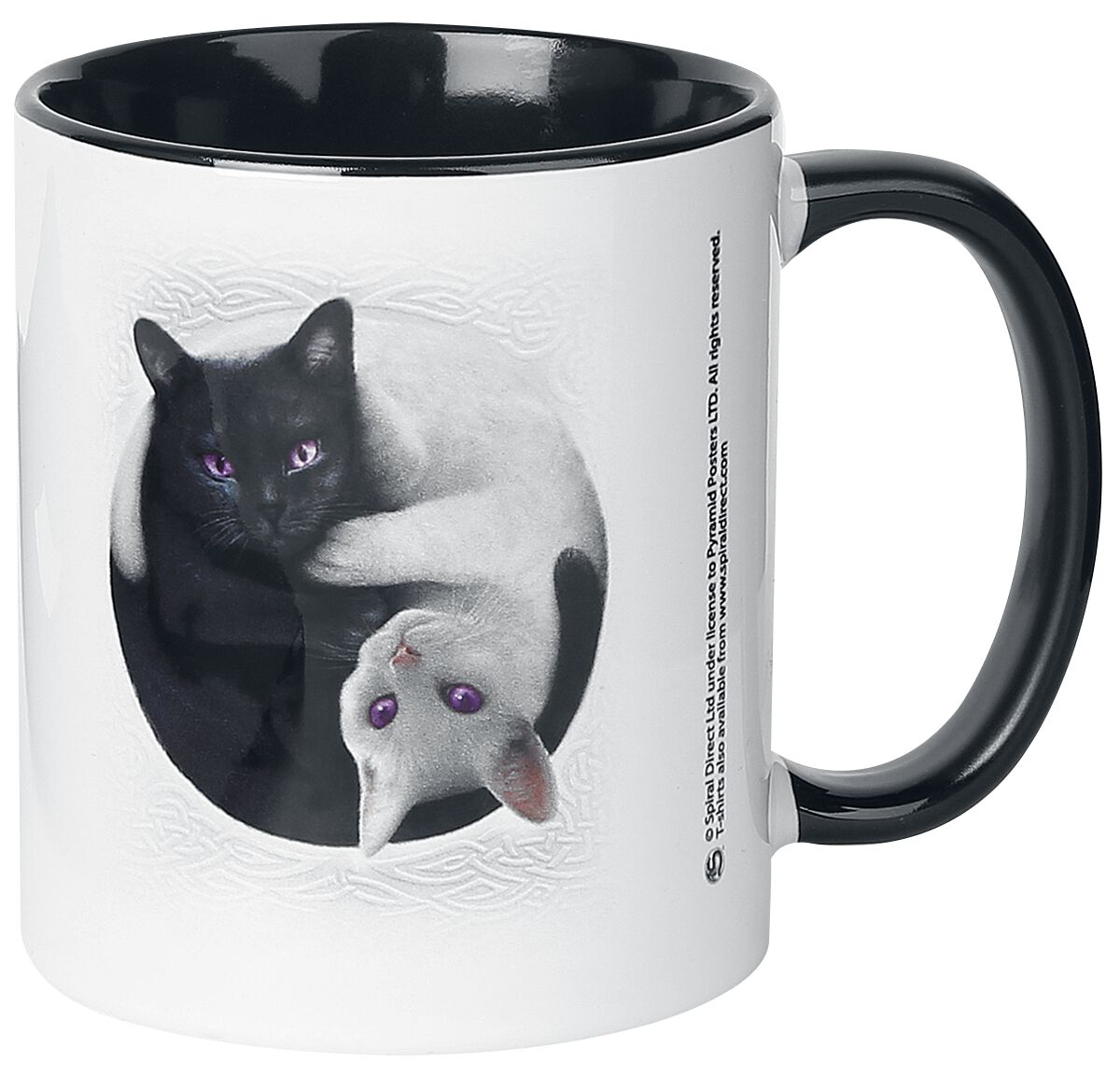 Image of Spiral Ying Yang Cats Tasse multicolor