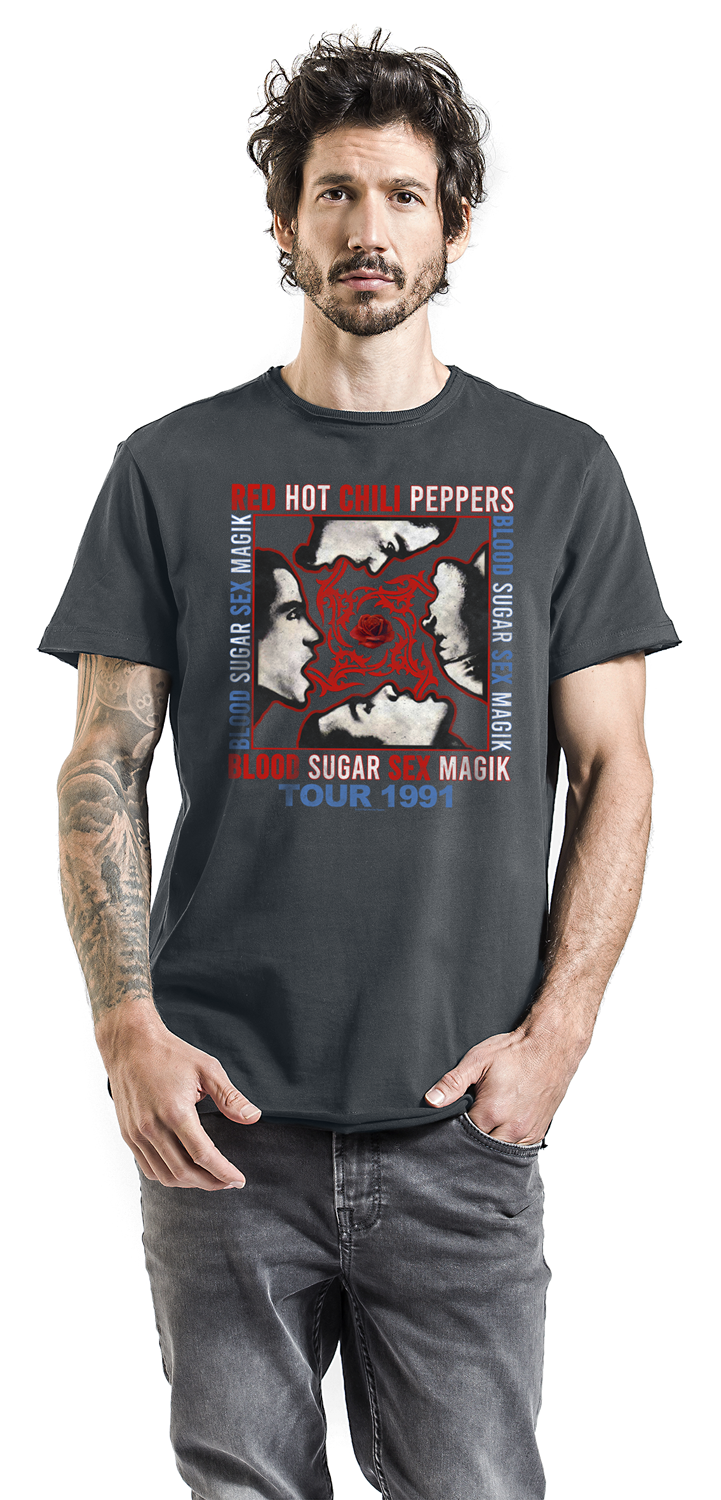 Red Hot Chili Peppers Amplified Collection - Tour 1991 T-Shirt charcoal