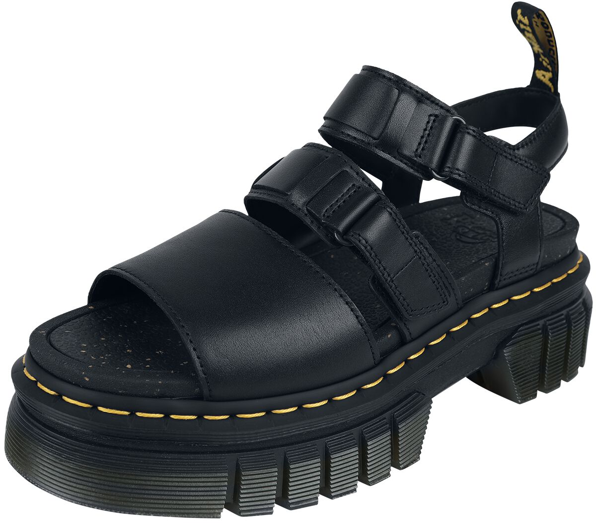 Levně Dr. Martens Ricki 3-Strap - Black Nappa Lux sandály černá