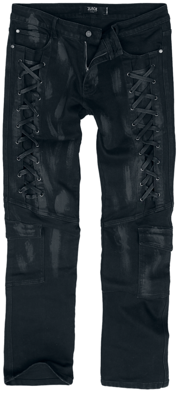 Black Premium by EMP  Jeans - Essential - Slim Cargo Jeans with lacing - for Men - black