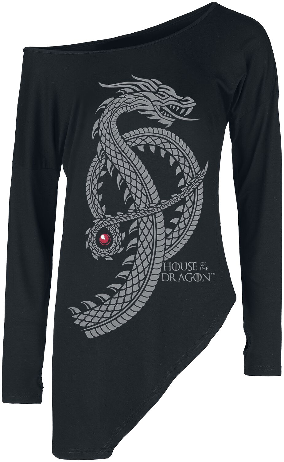 T-shirt manches longues de Game Of Thrones - House Of The Dragon - Fear The Dragon - S à XL - pour F