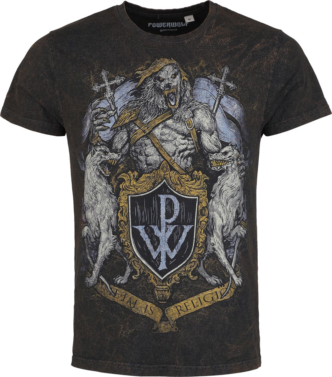 Powerwolf T-shirt - Script - S till 4XL - Herrer - rust